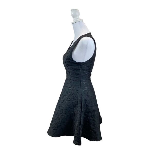 Homemade Black Fit and Flare V Neck and Back Midi Length Party Dress Size 2 - Picture 6 of 16